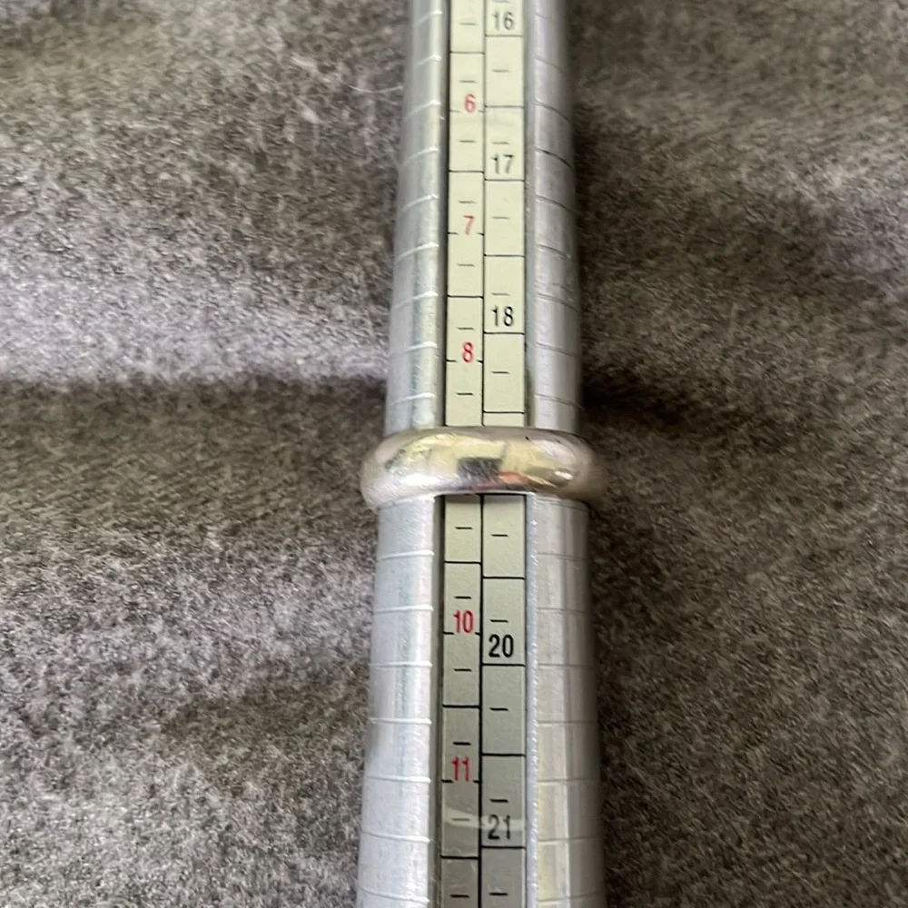 Sterling Unisex Band Ring-9 - Picture 3 of 5